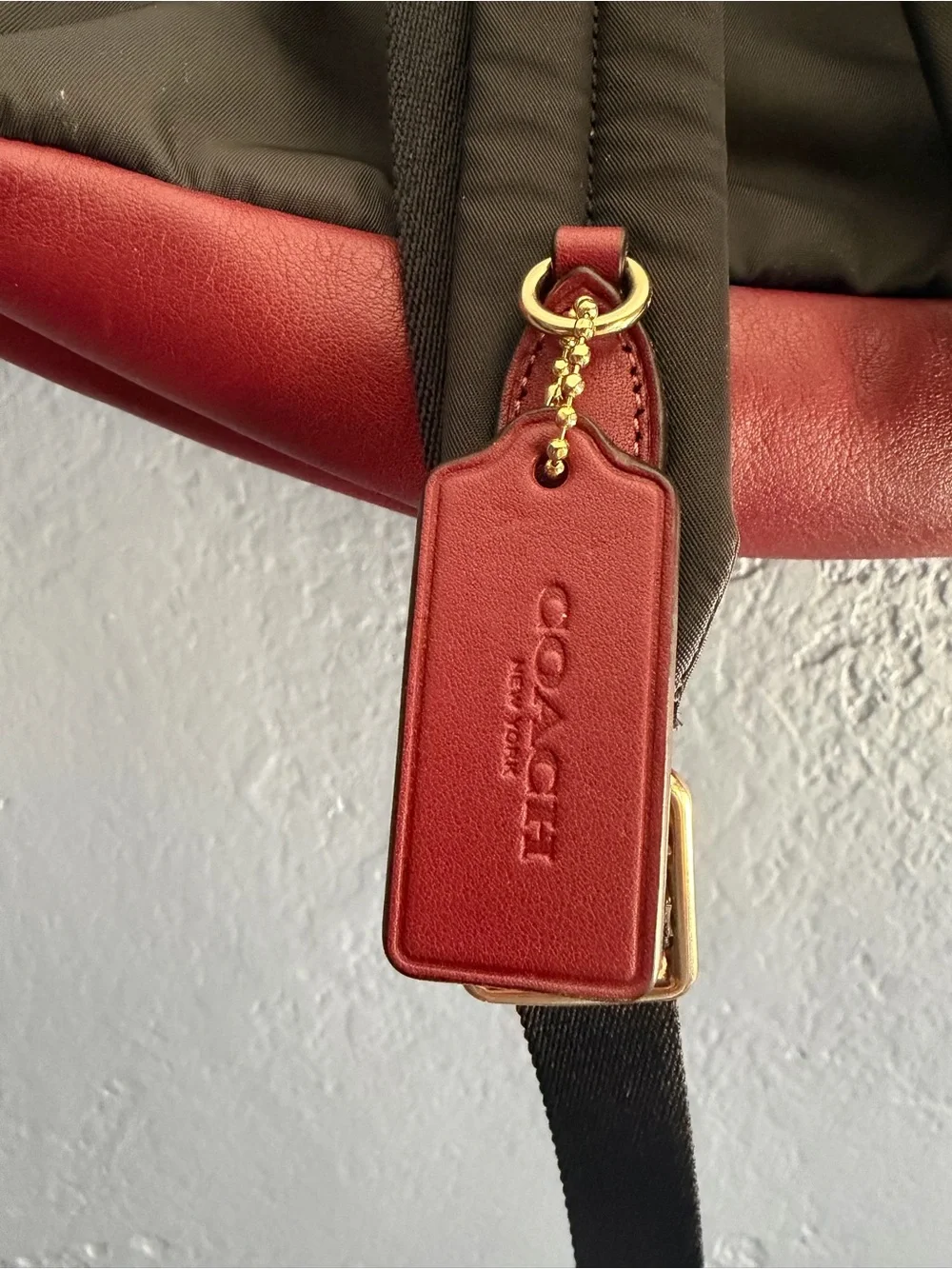 NWOT! COACH Signature Canvas & Red Leather Graffiti & Patches West Backpack!